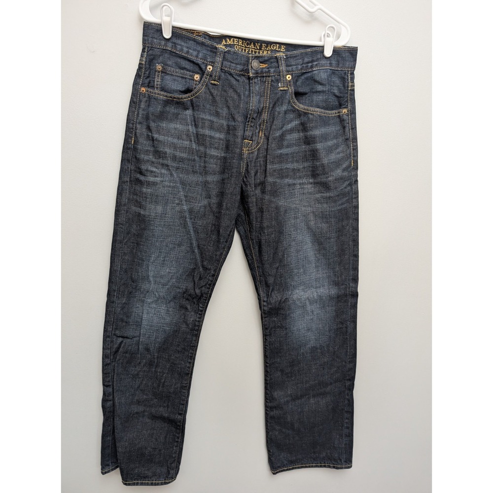 D4 American Eagle Bootcut Jeans Men's 32x32 Gold Stitching 5-Pocket Relaxed